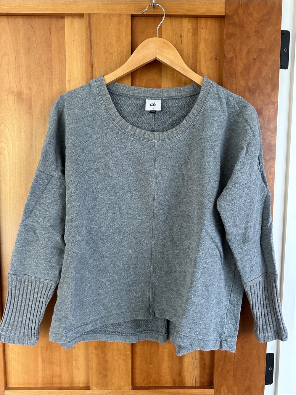 CAbi Heather Gray Crewneck Sweater